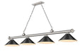 Z-Lite Canada - Four Light Billiard - Cordon - Brushed Nickel- Union Lighting Luminaires Decor