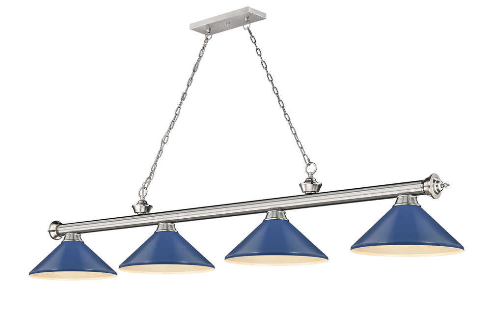Z-Lite Canada - Four Light Billiard - Cordon - Brushed Nickel- Union Lighting Luminaires Decor