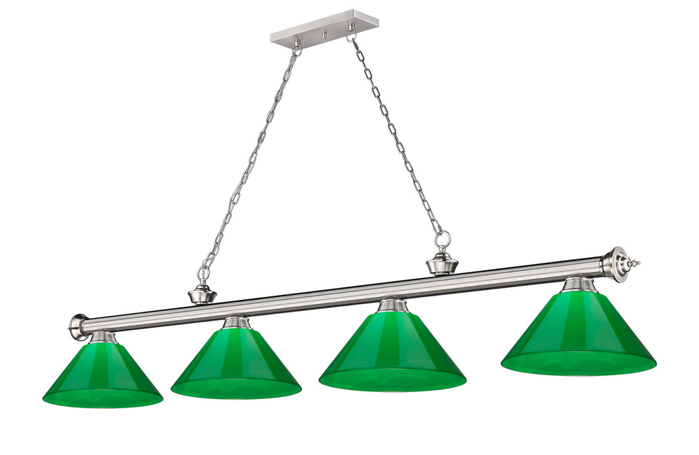 Z-Lite Canada - Four Light Billiard - Cordon - Brushed Nickel- Union Lighting Luminaires Decor