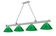 Z-Lite Canada - Four Light Billiard - Cordon - Brushed Nickel- Union Lighting Luminaires Decor