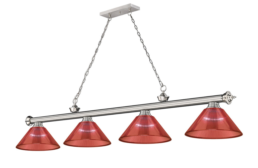 Z-Lite Canada - Four Light Billiard - Cordon - Brushed Nickel- Union Lighting Luminaires Decor