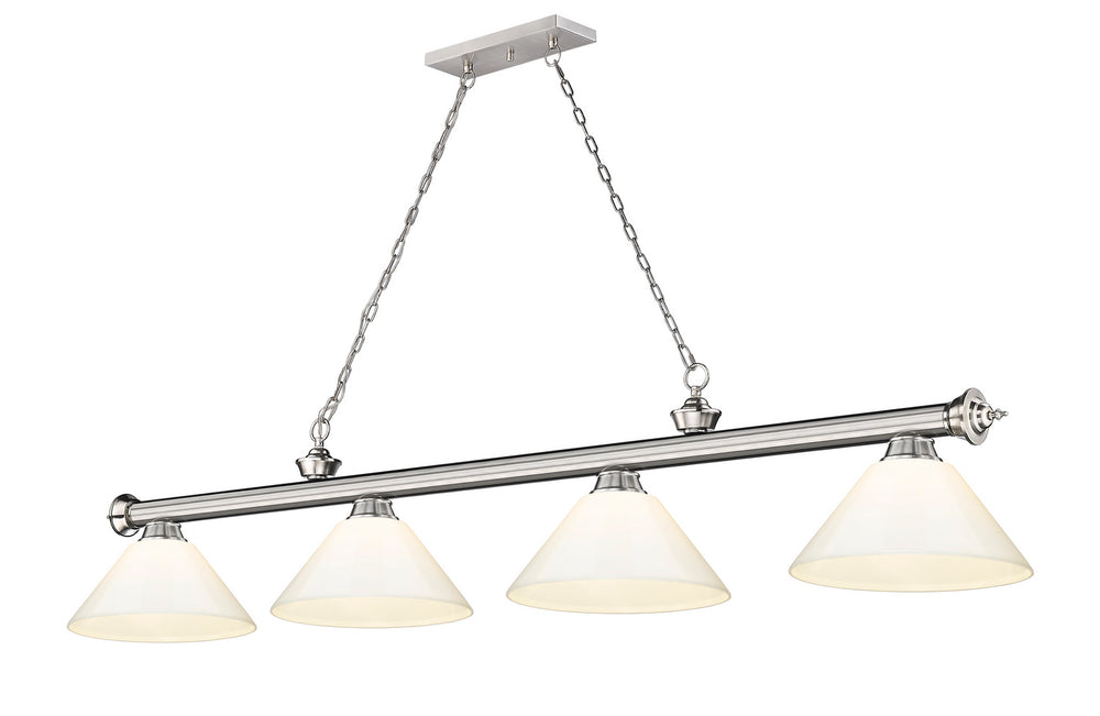 Z-Lite Canada - Four Light Billiard - Cordon - Brushed Nickel- Union Lighting Luminaires Decor