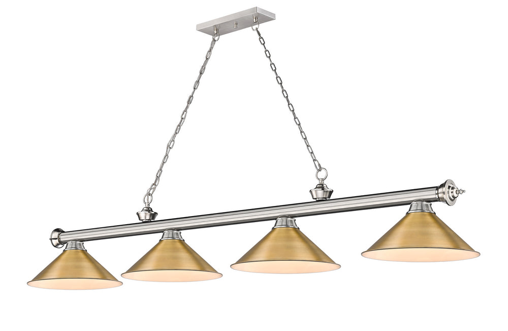 Z-Lite Canada - Four Light Billiard - Cordon - Brushed Nickel- Union Lighting Luminaires Decor