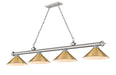 Z-Lite Canada - Four Light Billiard - Cordon - Brushed Nickel- Union Lighting Luminaires Decor