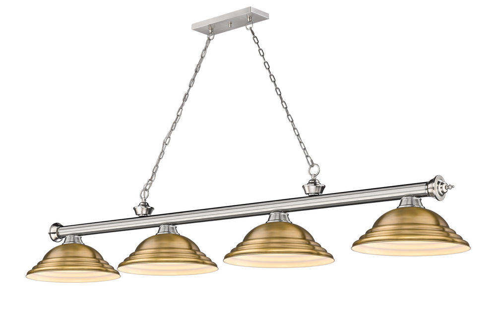 Z-Lite Canada - Four Light Billiard - Cordon - Brushed Nickel- Union Lighting Luminaires Decor