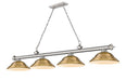 Z-Lite Canada - Four Light Billiard - Cordon - Brushed Nickel- Union Lighting Luminaires Decor