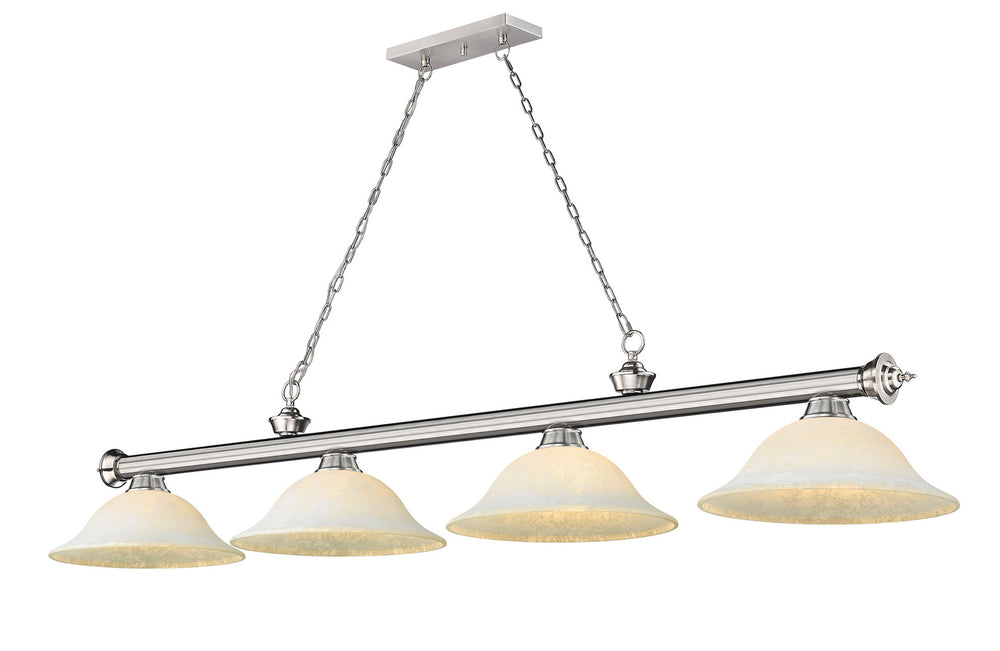 Z-Lite Canada - Four Light Billiard - Cordon - Brushed Nickel- Union Lighting Luminaires Decor