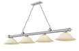 Z-Lite Canada - Four Light Billiard - Cordon - Brushed Nickel- Union Lighting Luminaires Decor