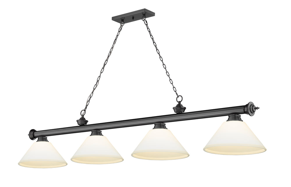 Z-Lite Canada - Four Light Billiard - Cordon - Bronze Plate- Union Lighting Luminaires Decor