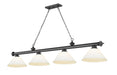 Z-Lite Canada - Four Light Billiard - Cordon - Bronze Plate- Union Lighting Luminaires Decor