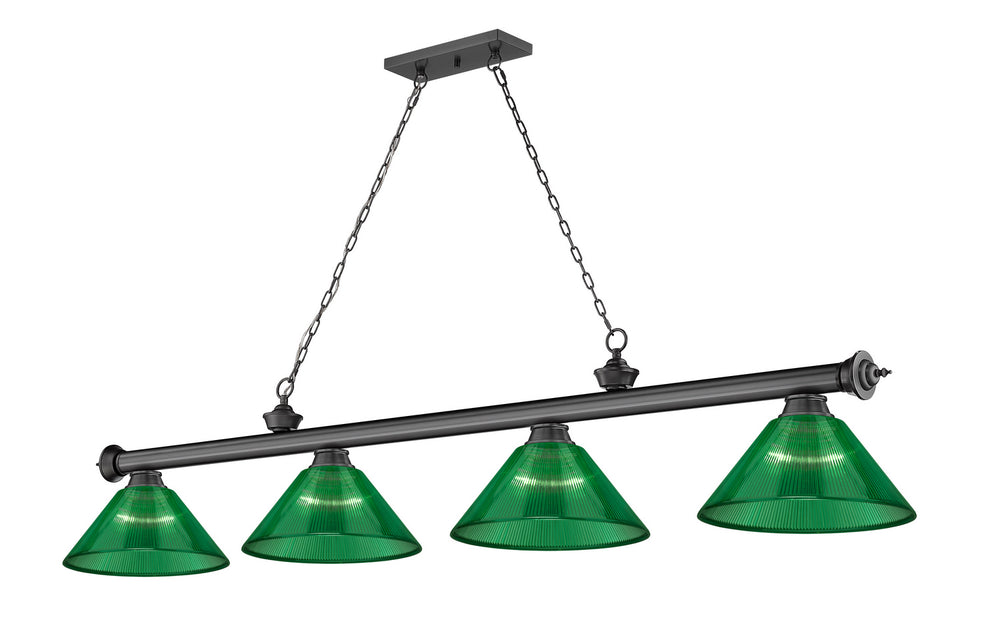 Z-Lite Canada - Four Light Billiard - Cordon - Bronze Plate- Union Lighting Luminaires Decor