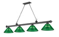 Z-Lite Canada - Four Light Billiard - Cordon - Bronze Plate- Union Lighting Luminaires Decor