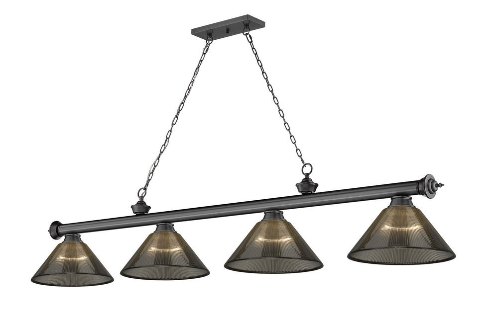 Z-Lite Canada - Four Light Billiard - Cordon - Bronze Plate- Union Lighting Luminaires Decor