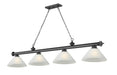Z-Lite Canada - Four Light Billiard - Cordon - Bronze Plate- Union Lighting Luminaires Decor