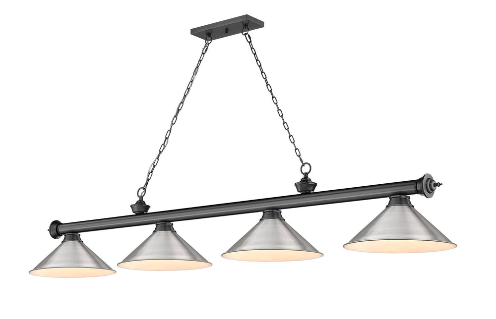 Z-Lite Canada - Four Light Billiard - Cordon - Bronze Plate- Union Lighting Luminaires Decor