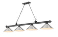 Z-Lite Canada - Four Light Billiard - Cordon - Bronze Plate- Union Lighting Luminaires Decor