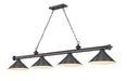Z-Lite Canada - Four Light Billiard - Cordon - Bronze Plate- Union Lighting Luminaires Decor