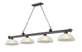 Z-Lite Canada - Four Light Billiard - Cordon - Bronze Plate- Union Lighting Luminaires Decor