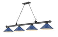 Z-Lite Canada - Four Light Billiard - Cordon - Bronze Plate- Union Lighting Luminaires Decor