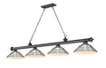 Z-Lite Canada - Four Light Billiard - Cordon - Bronze Plate- Union Lighting Luminaires Decor