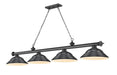 Z-Lite Canada - Four Light Billiard - Cordon - Bronze Plate- Union Lighting Luminaires Decor