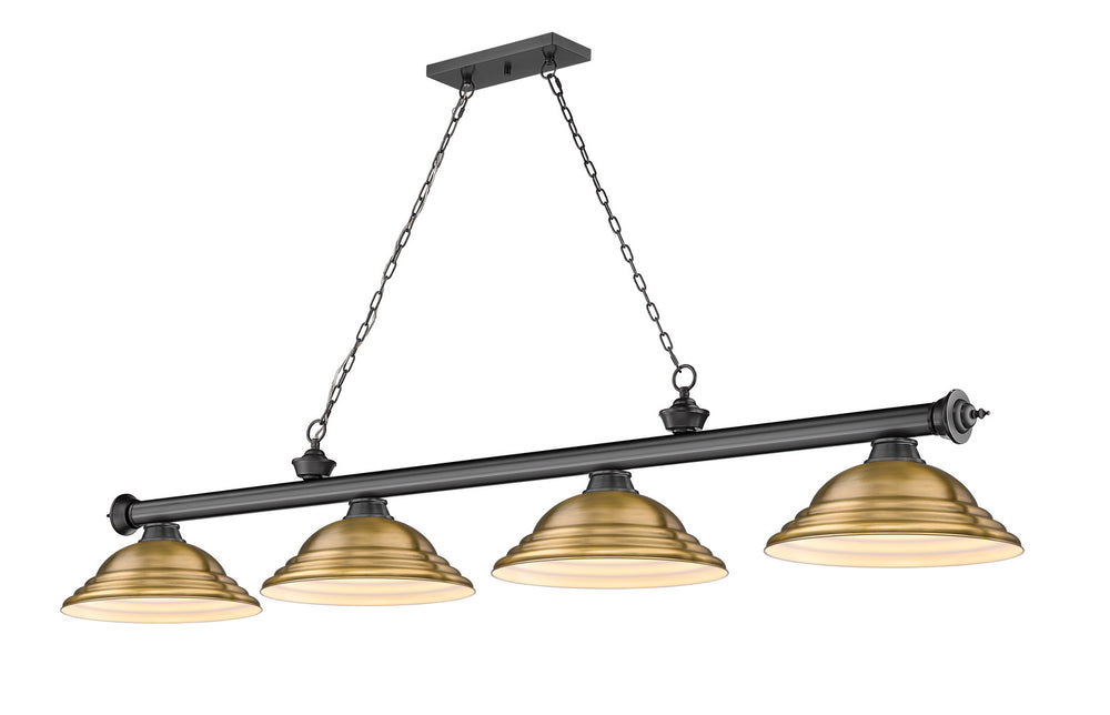 Z-Lite Canada - Four Light Billiard - Cordon - Bronze Plate- Union Lighting Luminaires Decor