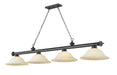 Z-Lite Canada - Four Light Billiard - Cordon - Bronze Plate- Union Lighting Luminaires Decor
