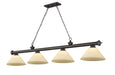 Z-Lite Canada - Four Light Billiard - Cordon - Bronze- Union Lighting Luminaires Decor