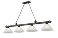 Z-Lite Canada - Four Light Billiard - Cordon - Bronze- Union Lighting Luminaires Decor