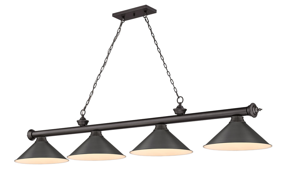 Z-Lite Canada - Four Light Billiard - Cordon - Bronze- Union Lighting Luminaires Decor