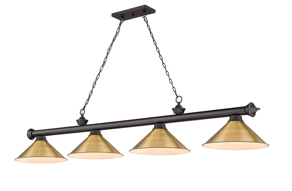 Z-Lite Canada - Four Light Billiard - Cordon - Bronze- Union Lighting Luminaires Decor