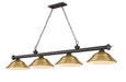 Z-Lite Canada - Four Light Billiard - Cordon - Bronze- Union Lighting Luminaires Decor