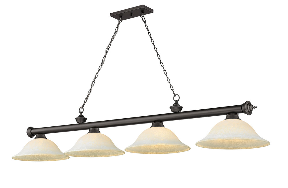 Z-Lite Canada - Four Light Billiard - Cordon - Bronze- Union Lighting Luminaires Decor