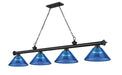 Z-Lite Canada - Four Light Billiard - Cordon - Matte Black- Union Lighting Luminaires Decor