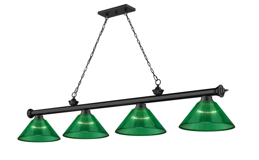 Z-Lite Canada - Four Light Billiard - Cordon - Matte Black- Union Lighting Luminaires Decor
