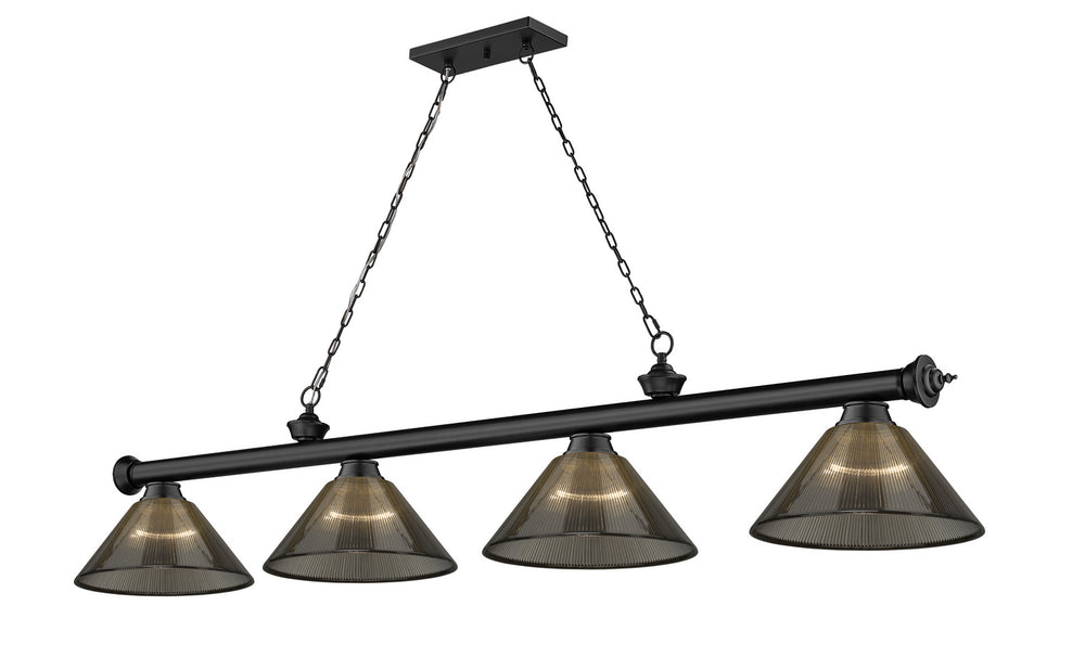 Z-Lite Canada - Four Light Billiard - Cordon - Matte Black- Union Lighting Luminaires Decor