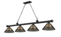 Z-Lite Canada - Four Light Billiard - Cordon - Matte Black- Union Lighting Luminaires Decor