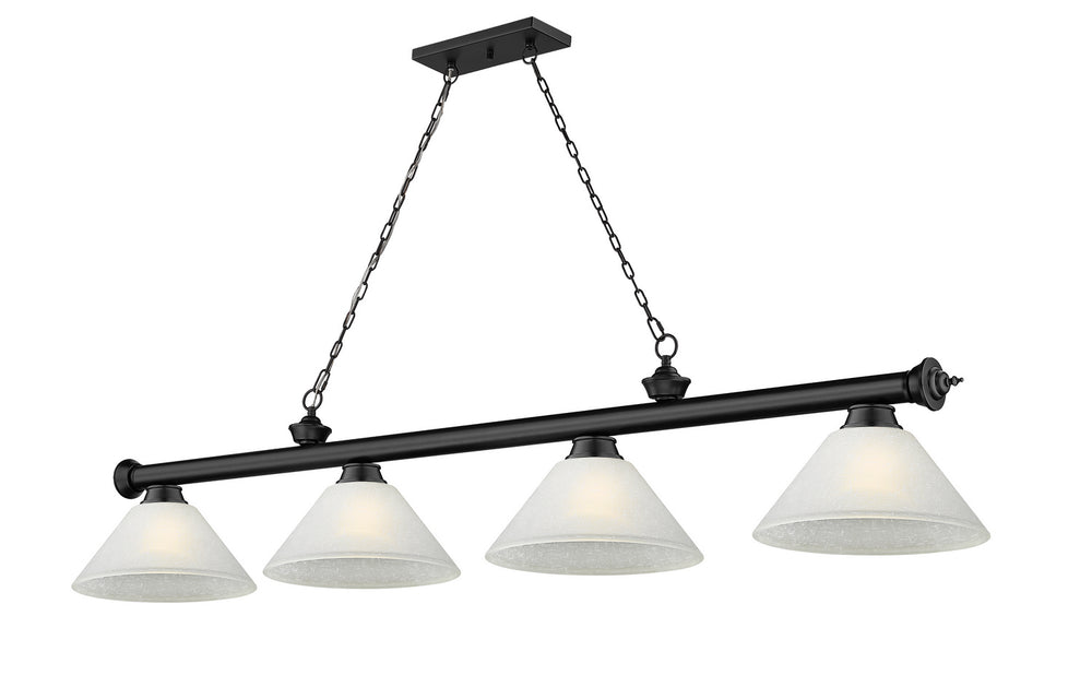 Z-Lite Canada - Four Light Billiard - Cordon - Matte Black- Union Lighting Luminaires Decor