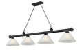 Z-Lite Canada - Four Light Billiard - Cordon - Matte Black- Union Lighting Luminaires Decor