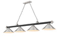 Z-Lite Canada - Four Light Billiard - Cordon - Matte Black + Brushed Nickel- Union Lighting Luminaires Decor