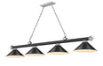 Z-Lite Canada - Four Light Billiard - Cordon - Matte Black + Brushed Nickel- Union Lighting Luminaires Decor