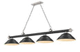 Z-Lite Canada - Four Light Billiard - Cordon - Matte Black + Brushed Nickel- Union Lighting Luminaires Decor
