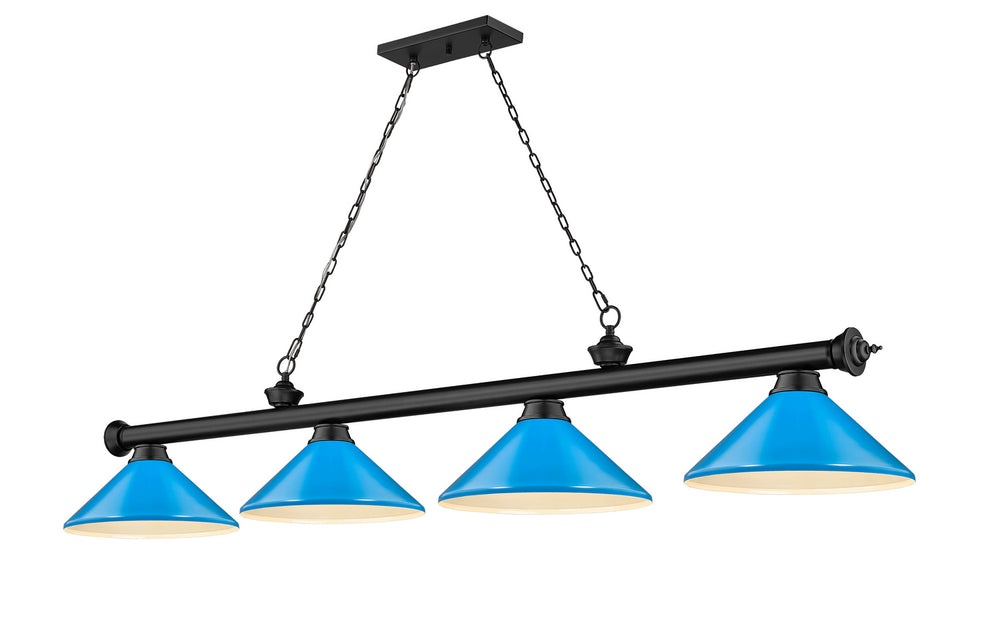 Z-Lite Canada - Four Light Billiard - Cordon - Matte Black- Union Lighting Luminaires Decor
