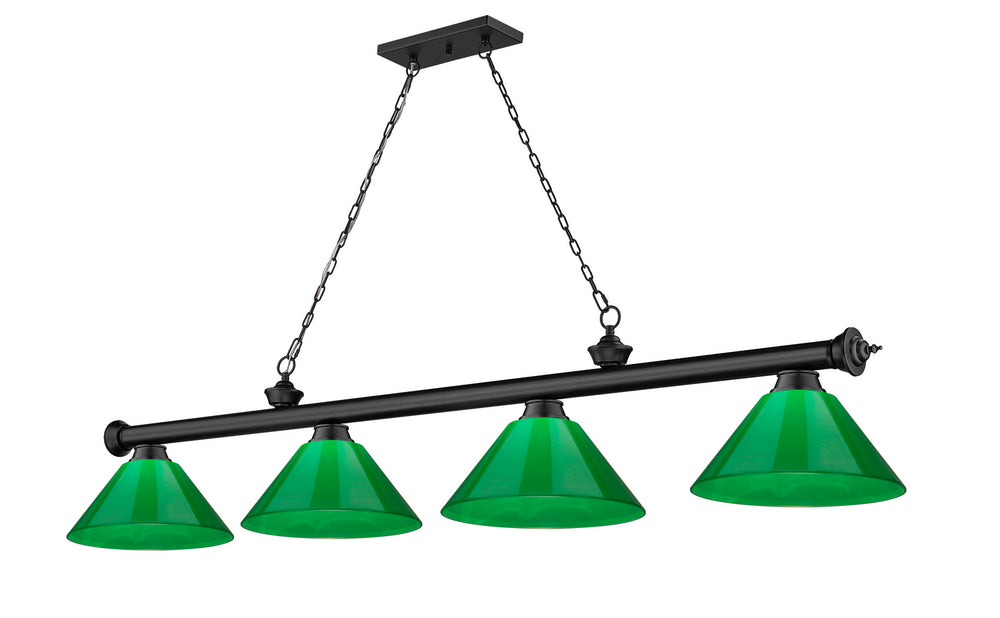 Z-Lite Canada - Four Light Billiard - Cordon - Matte Black- Union Lighting Luminaires Decor