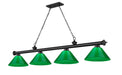 Z-Lite Canada - Four Light Billiard - Cordon - Matte Black- Union Lighting Luminaires Decor