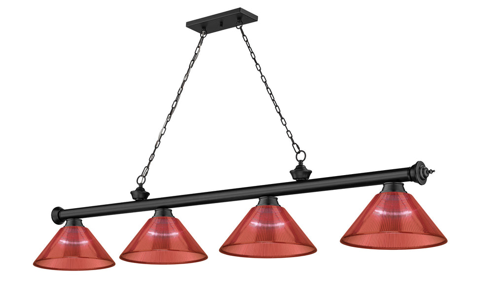 Z-Lite Canada - Four Light Billiard - Cordon - Matte Black- Union Lighting Luminaires Decor