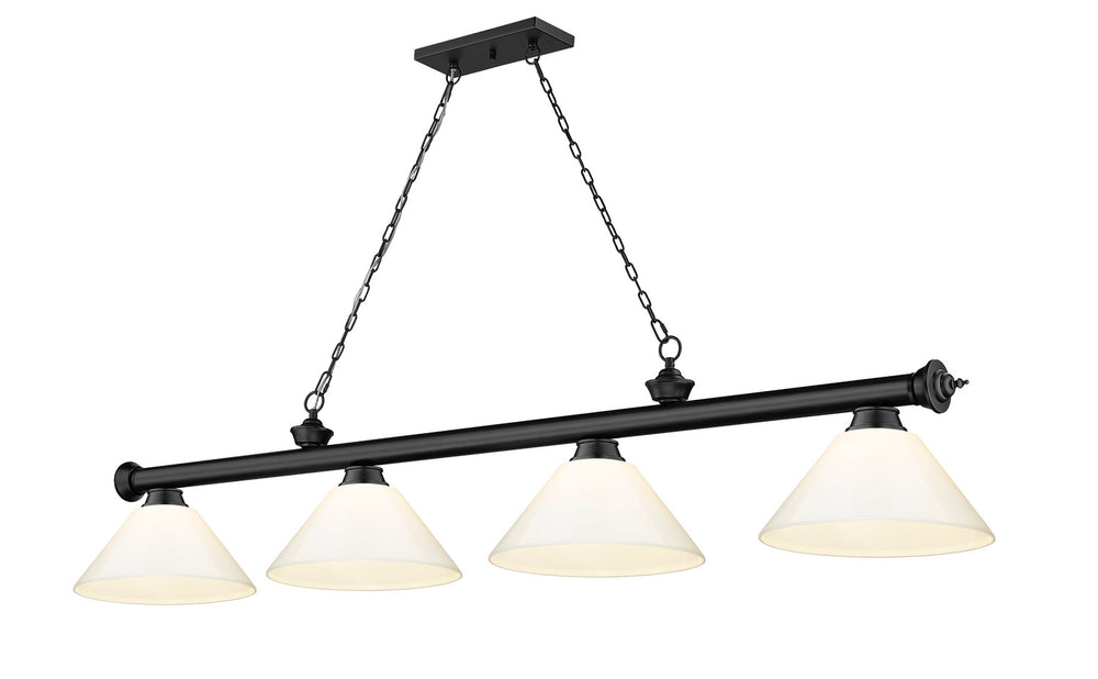 Z-Lite Canada - Four Light Billiard - Cordon - Matte Black- Union Lighting Luminaires Decor