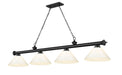 Z-Lite Canada - Four Light Billiard - Cordon - Matte Black- Union Lighting Luminaires Decor
