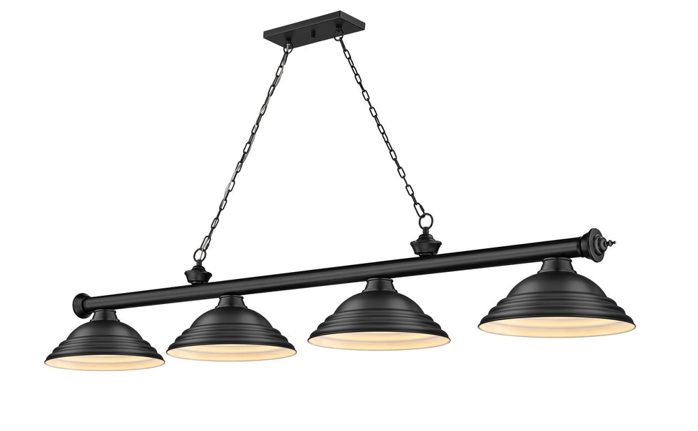 Z-Lite Canada - Four Light Billiard - Cordon - Matte Black- Union Lighting Luminaires Decor