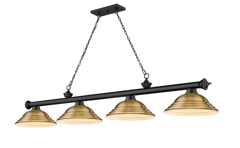 Z-Lite Canada - Four Light Billiard - Cordon - Matte Black- Union Lighting Luminaires Decor